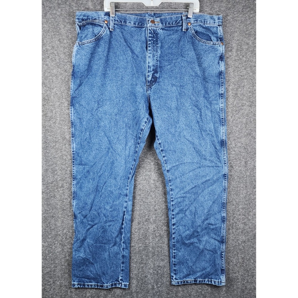 Wrangler Jeans Mens 42x30 Blue Straight Leg Heavyweight Denim 5-Pocket‎ Classic